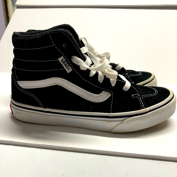 Vans Youth/Kids Skateboard suede Canvas High Top Sneakers, Size 3Y, Black/White - Picture 7 of 10